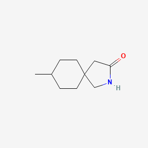 Chemical structure of 8-methyl-2-azaspiro[4.5]decan-3-one