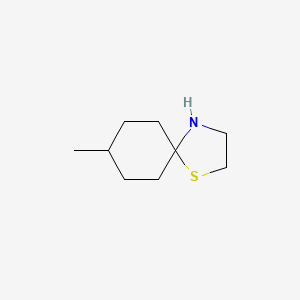 Chemical structure of 8-Methyl-1-thia-4-azaspiro[4.5]decane