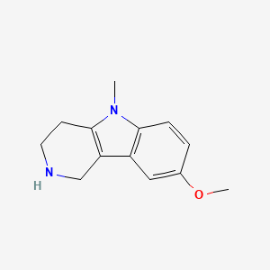 Chemical structure of 8-Methoxy-5-methyl-2,3,4,5-tetrahydro-1H-pyrido[4,3-b]indole