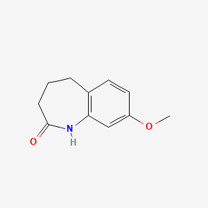 Chemical structure of 8-Methoxy-4,5-dihydro-1H-benzo[b]azepin-2(3H)-one