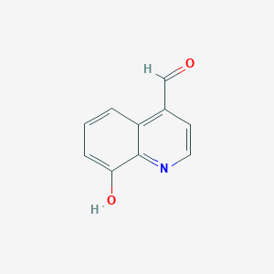 Chemical structure of 8-Hydroxyquinoline-4-carbaldehyde