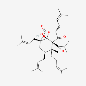 Chemical structure of 8-Hydroxyhyperforin 8,1-hemiacetal