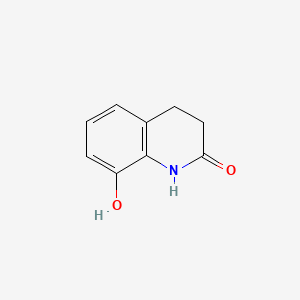 Chemical structure of 8-Hydroxy-3,4-dihydroquinolin-2(1H)-one
