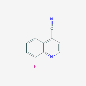 Chemical structure of 8-Fluoroquinoline-4-carbonitrile