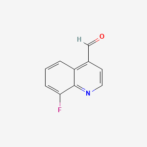 Chemical structure of 8-Fluoroquinoline-4-carbaldehyde