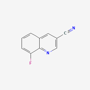Chemical structure of 8-Fluoroquinoline-3-carbonitrile