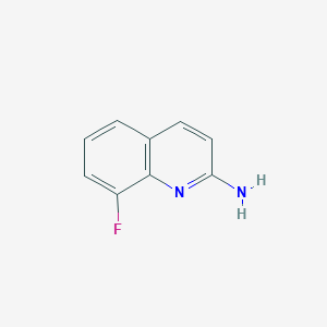 Chemical structure of 8-Fluoroquinolin-2-amine
