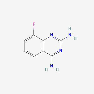 Chemical structure of 8-Fluoroquinazoline-2,4-diamine