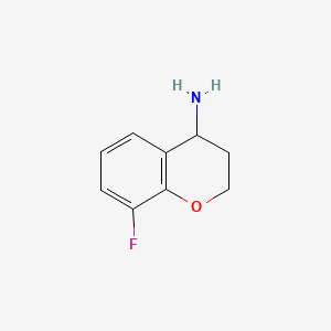 Chemical structure of 8-Fluorochroman-4-amine