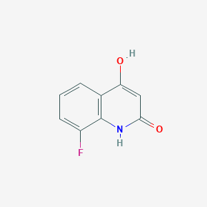 Chemical structure of 8-Fluoro-4-hydroxyquinolin-2(1H)-one