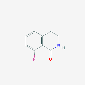 Chemical structure of 8-Fluoro-3,4-dihydroisoquinolin-1(2H)-one
