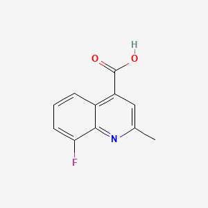 Chemical structure of 8-Fluoro-2-methylquinoline-4-carboxylic acid