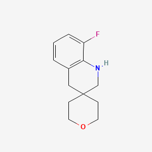Chemical structure of 8'-Fluoro-2',4'-dihydro-1'H-spiro[oxane-4,3'-quinoline]
