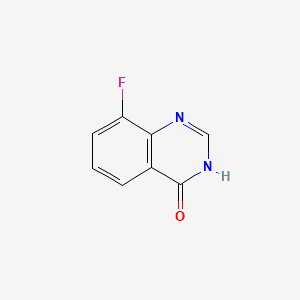 Chemical structure of 8-Fluoro-1H-quinazolin-4-one