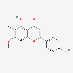 Chemical structure of 8-Demethylsideroxylin