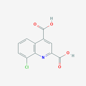 Chemical structure of 8-Chloroquinoline-2,4-dicarboxylic acid