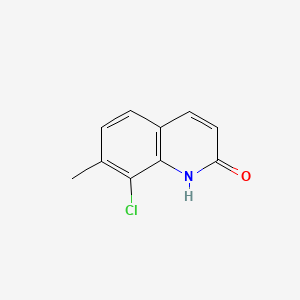 Chemical structure of 8-Chloro-7-methylquinolin-2(1H)-one