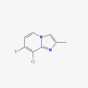 Chemical structure of 8-Chloro-7-iodo-2-methylimidazo[1,2-a]pyridine