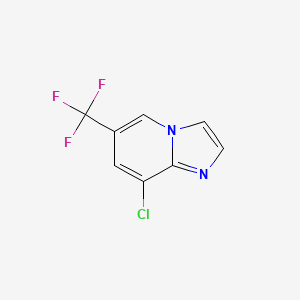 Chemical structure of 8-Chloro-6-(Trifluoromethyl)Imidazo[1,2-A]Pyridine