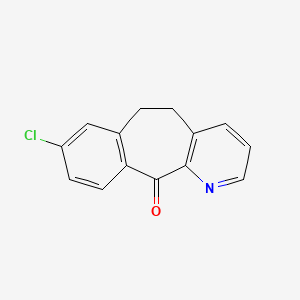 Chemical structure of 8-Chloro-5,6-dihydro-11H-benzo[5,6]cyclohepta[1,2-b]pyridin-11-one