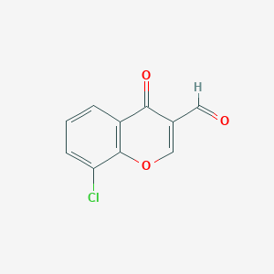 Chemical structure of 8-Chloro-4-oxo-4H-chromene-3-carbaldehyde