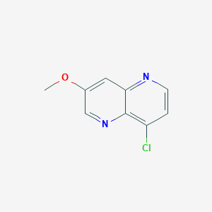 Chemical structure of 8-Chloro-3-methoxy-1,5-naphthyridine