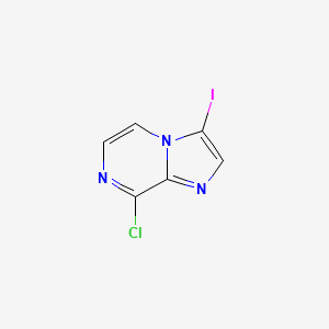 Chemical structure of 8-Chloro-3-iodoimidazo[1,2-a]pyrazine