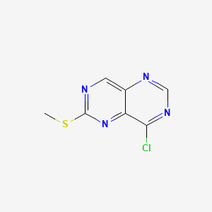 Chemical structure of 8-Chloro-2-(methylthio)pyrimido[5,4-d]pyrimidine