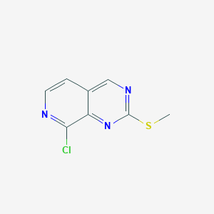 Chemical structure of 8-Chloro-2-(methylthio)pyrido[3,4-d]pyrimidine