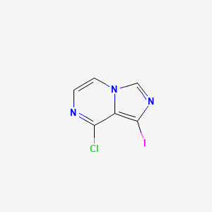 Chemical structure of 8-Chloro-1-iodoimidazo[1,5-a]pyrazine