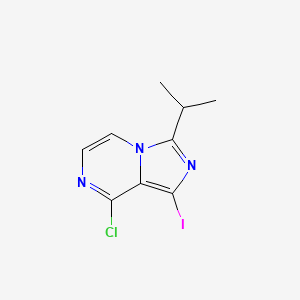 Chemical structure of 8-Chloro-1-iodo-3-isopropylimidazo[1,5-a]pyrazine