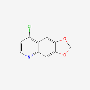 Chemical structure of 8-Chloro-[1,3]dioxolo[4,5-g]quinoline