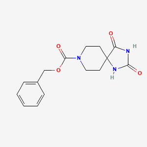 Chemical structure of 8-Cbz-2,4-dioxo-1,3,8-triazaspiro[4.5]decane