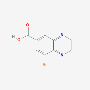 Chemical structure of 8-Bromoquinoxaline-6-carboxylic acid