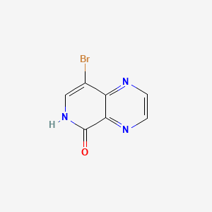 Chemical structure of 8-Bromopyrido[3,4-b]pyrazin-5(6H)-one