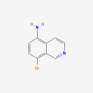 Chemical structure of 8-Bromoisoquinolin-5-amine