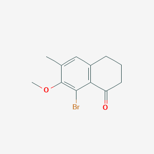 Chemical structure of 8-Bromo-7-methoxy-6-methyl-3,4-dihydronaphthalen-1(2H)-one