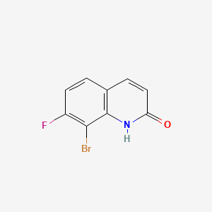 Chemical structure of 8-Bromo-7-fluoroquinolin-2(1H)-one