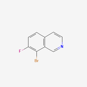 Chemical structure of 8-Bromo-7-fluoroisoquinoline