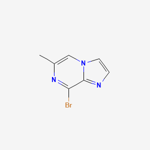 Chemical structure of 8-bromo-6-methylimidazo[1,2-a]pyrazine