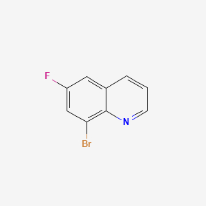 Chemical structure of 8-Bromo-6-fluoroquinoline