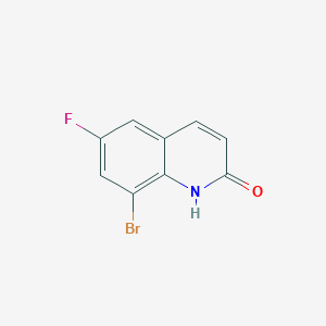 Chemical structure of 8-Bromo-6-fluoroquinolin-2(1H)-one