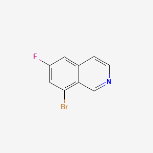 Chemical structure of 8-Bromo-6-fluoroisoquinoline