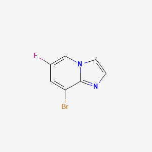 Chemical structure of 8-Bromo-6-fluoroimidazo[1,2-a]pyridine