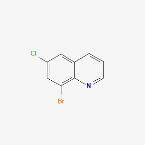 Chemical structure of 8-Bromo-6-chloroquinoline