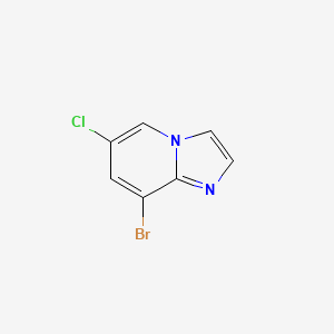 Chemical structure of 8-Bromo-6-chloroimidazo[1,2-a]pyridine