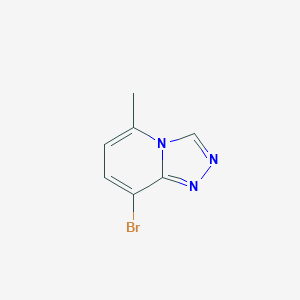 Chemical structure of 8-Bromo-5-methyl-[1,2,4]triazolo[4,3-a]pyridine