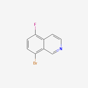 Chemical structure of 8-Bromo-5-fluoroisoquinoline
