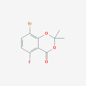 Chemical structure of 8-BROMO-5-FLUORO-2,2-DIMETHYL-BENZO[1,3]DIOXIN-4-ONE