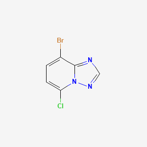 Chemical structure of 8-Bromo-5-chloro-[1,2,4]triazolo[1,5-a]pyridine